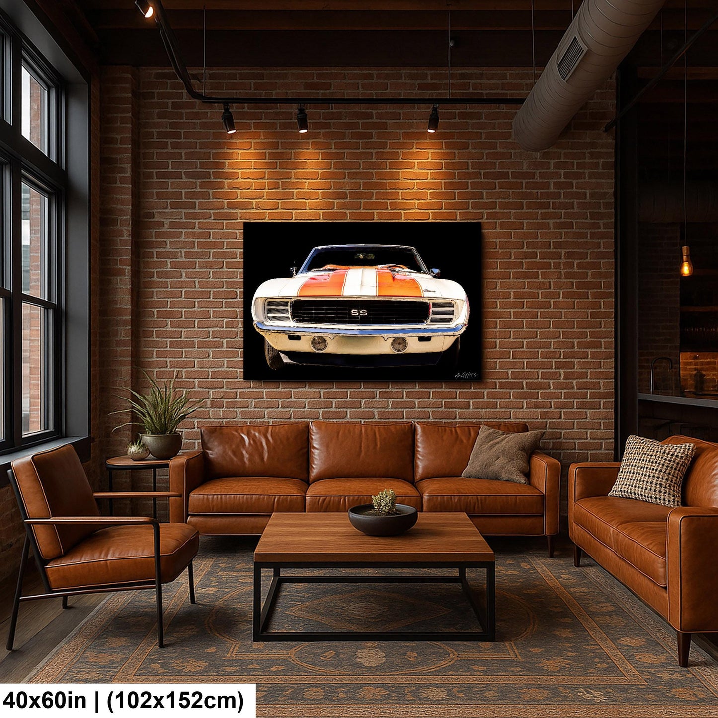 1969 Camaro SS Vintage Racing Poster, Photo Print | Canvas, Metal, Acrylic, 8x10–16x20 Wall Art