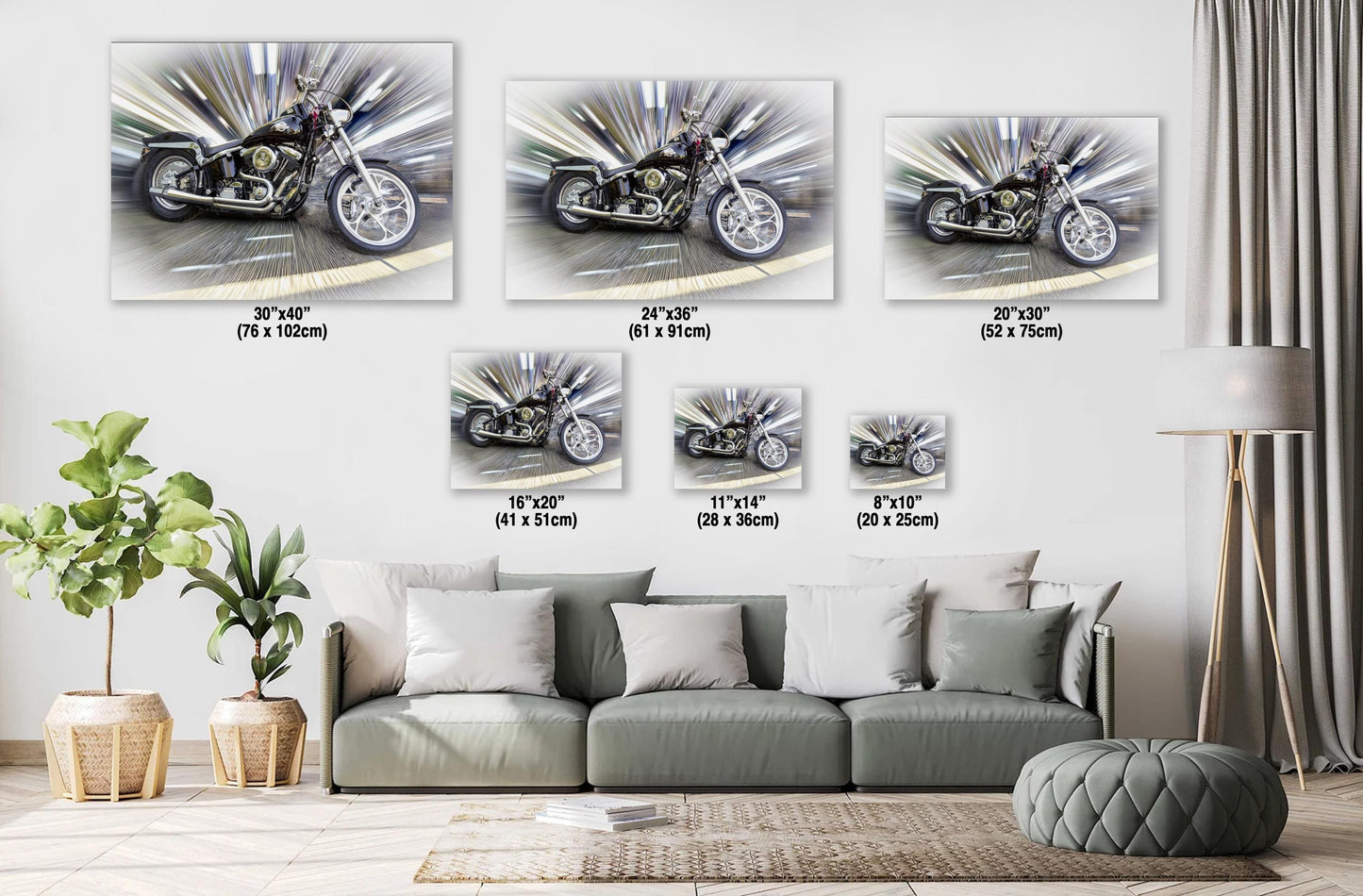1991 Harley, Custom Softail Bobber Photo Print | Evolution V-Twin Detail, Glossy Paper, Canvas, Metal | 8x10-16x20