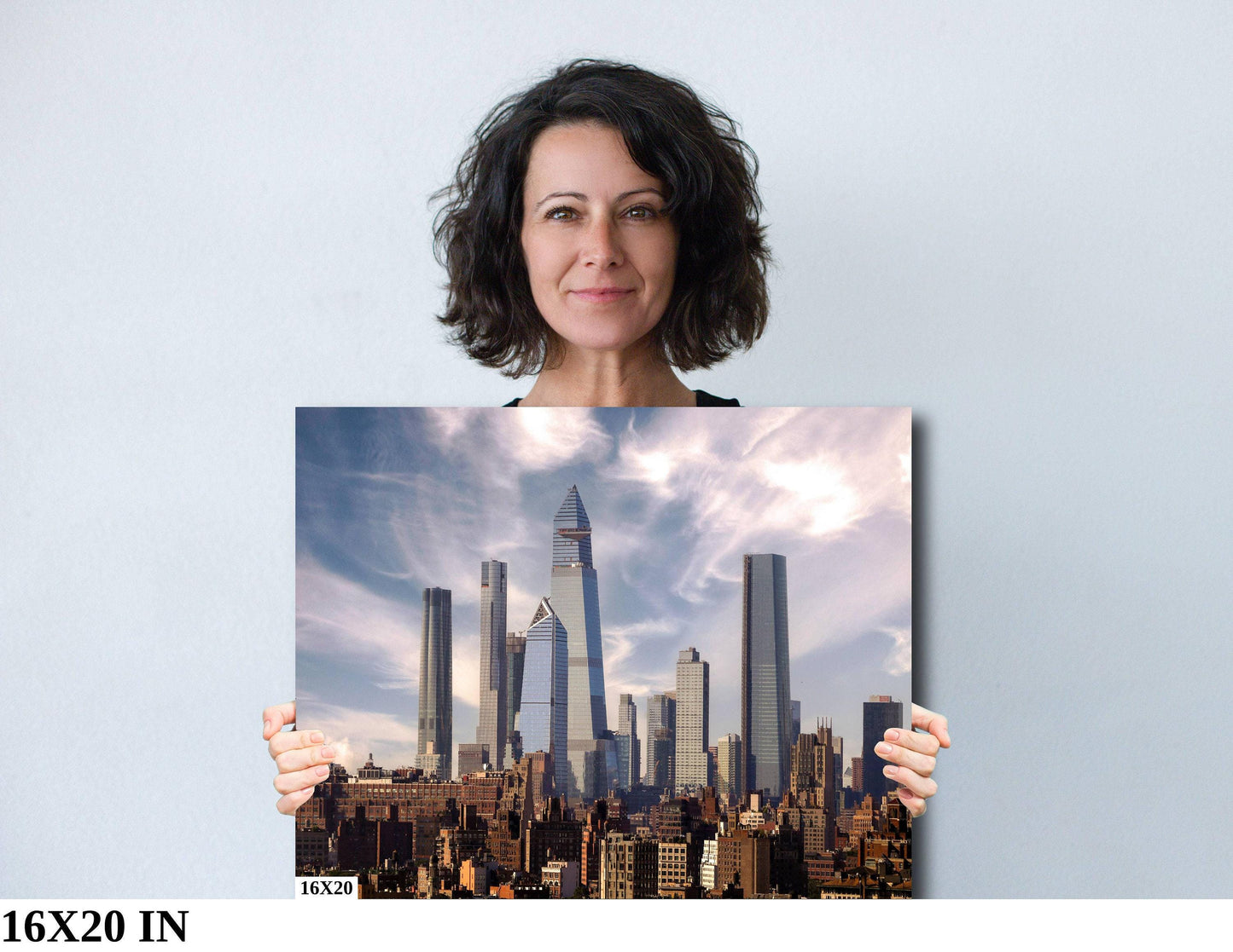 NYC Skyline Print - Midtown West View Urban Skyline Art Canvas Wall Decor