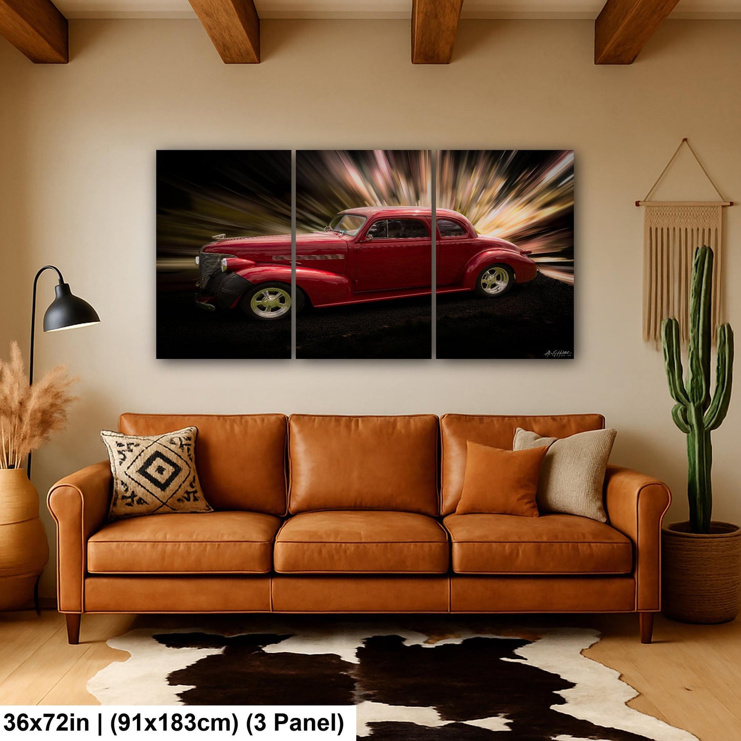 1939 Chevrolet, Art Deco Street Rod Print | Photo Paper, Canvas, Metal | 8x10-16x20, Deep Red Coupe