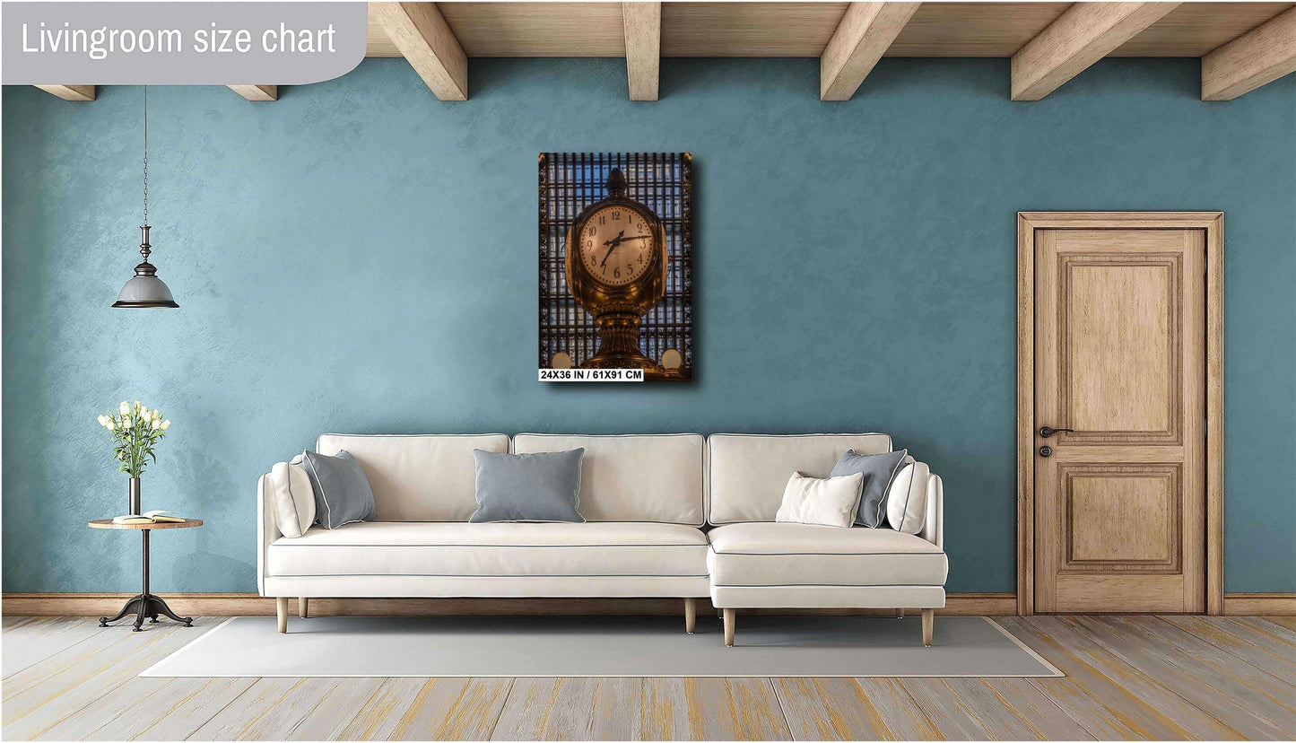 Grand Central Clock Photo - NYC Wall Art | Vibrant Travel Decor NYC Print