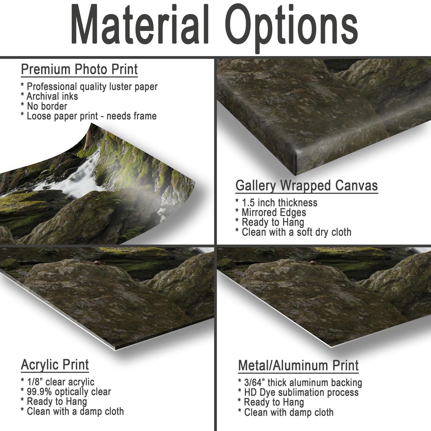 Dover Stone Church Canvas - Hudson Valley Waterfall Photography Print | Rustic Home Decor