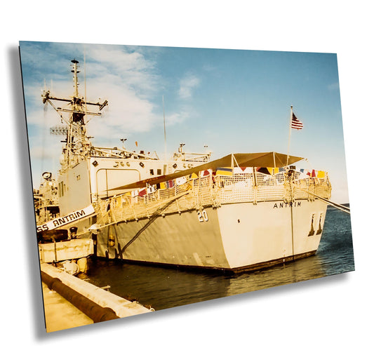 USS Antrim Wall Art – Bahamas 1981 Print | Naval Ship Decor Canvas & Metal
