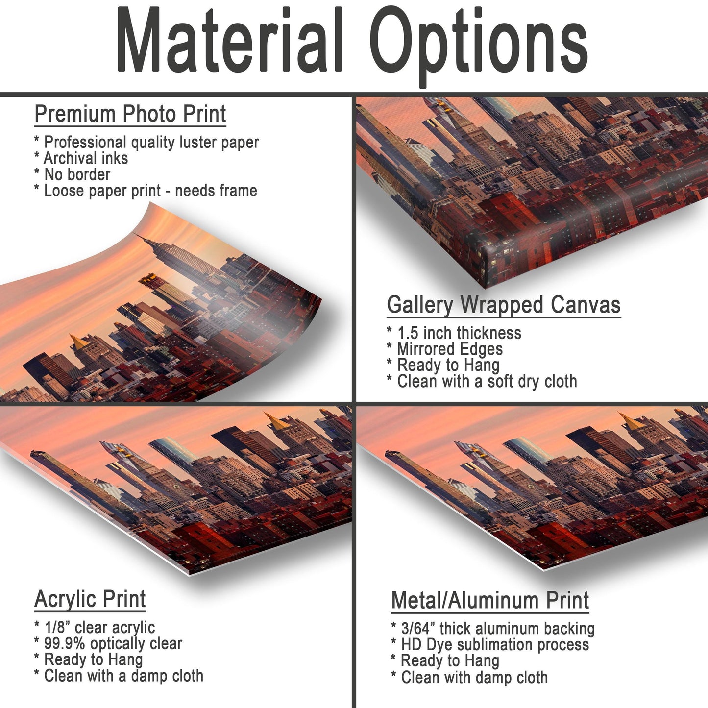 Manhattan Skyline Metal Print - Lower East Side Photography Urban Wall Art