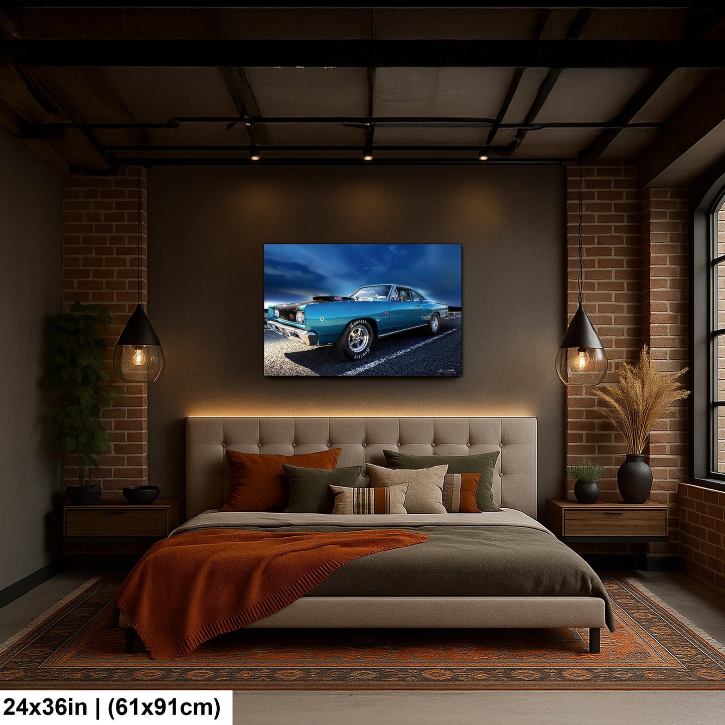 1968 Dodge Coronet, R/T 426 Hemi Muscle Car Photo, Mopar Wall Art | Canvas, Metal | 8x10–16x20