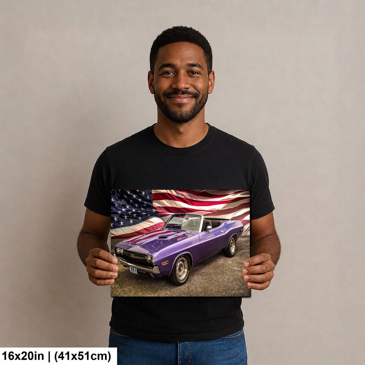 1970 Challenger, Plum Crazy R/T Convertible Print | Glossy Photo Paper, Canvas, Metal | 8x10–16x20