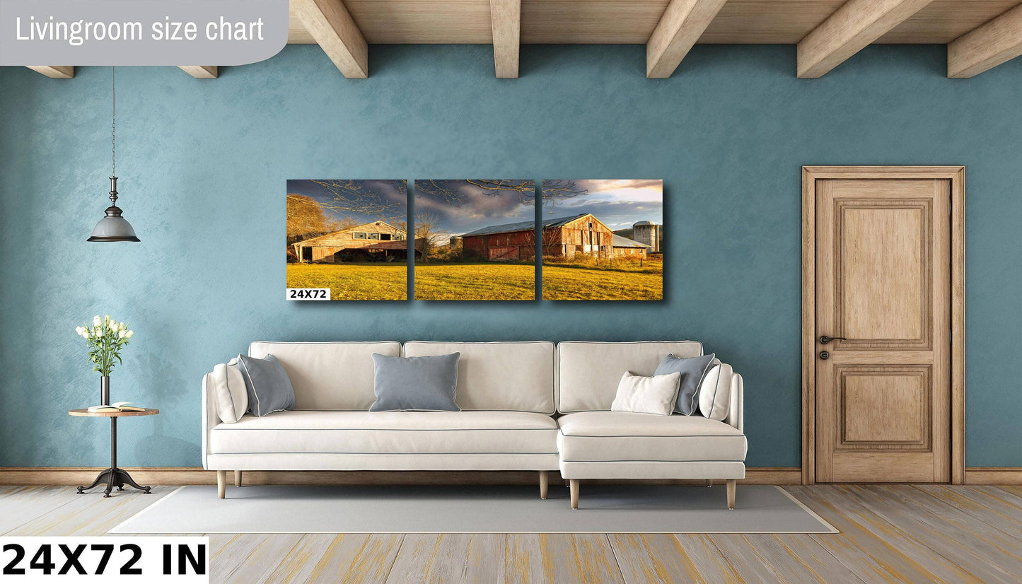 Abandoned Barn Art Print - Rustic Wall Art | Upstate New York Country Landscape Canvas
