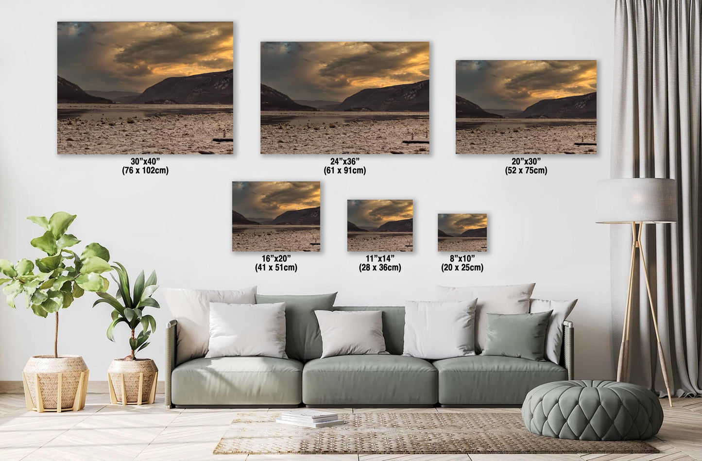 Hudson River Wall Art – Newburgh Sunset Print on Glossy Photo Paper