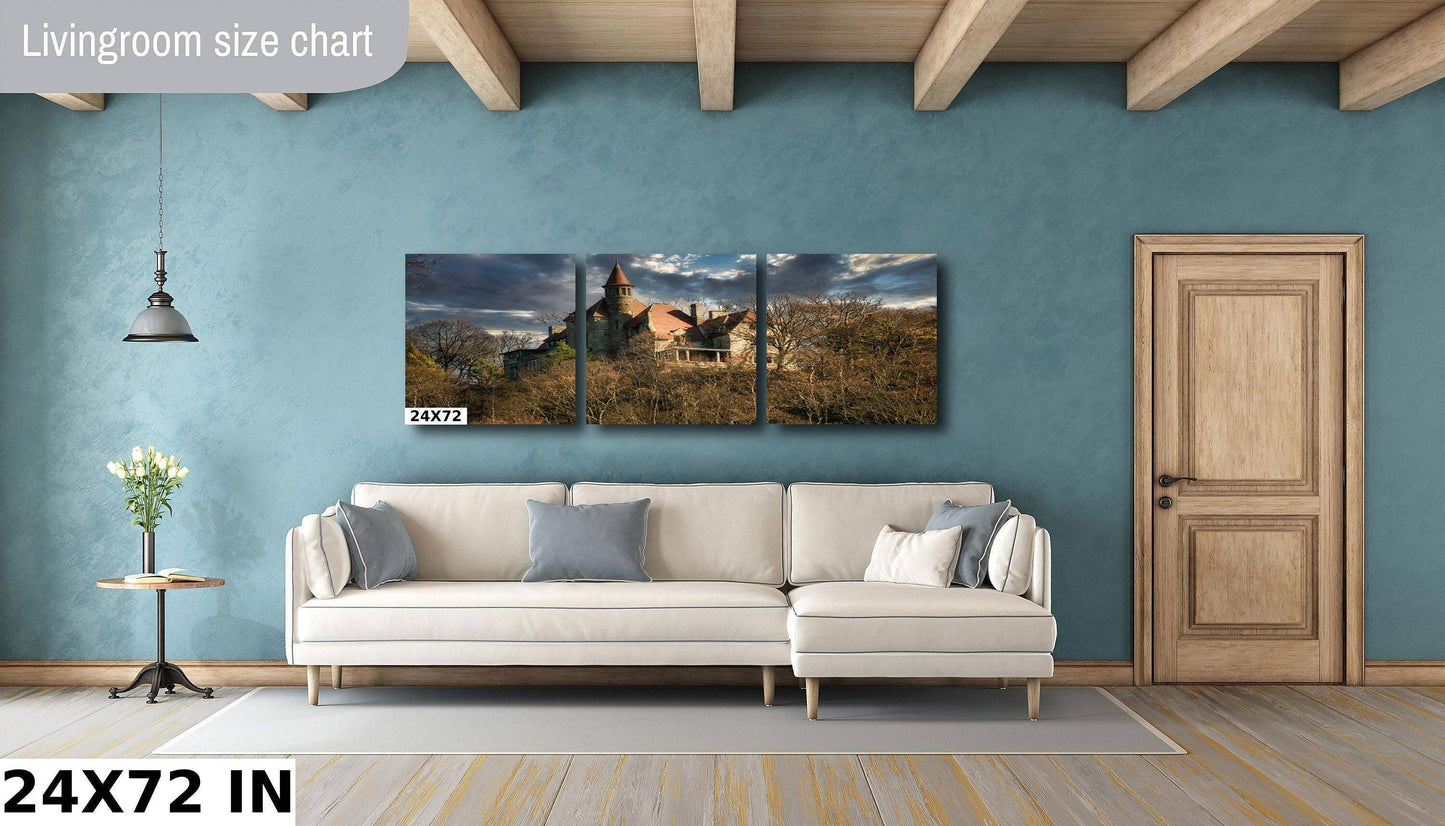 Castle Rock Wall Art - Hudson River View Rustic Stone Castle Photography Print