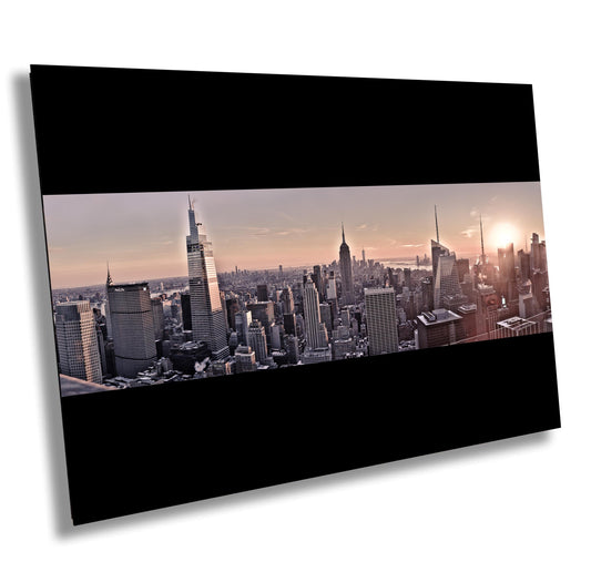 NYC Midtown Skyline Print - Panoramic Cityscape Photo | Vibrant Urban Landscape Wall Art