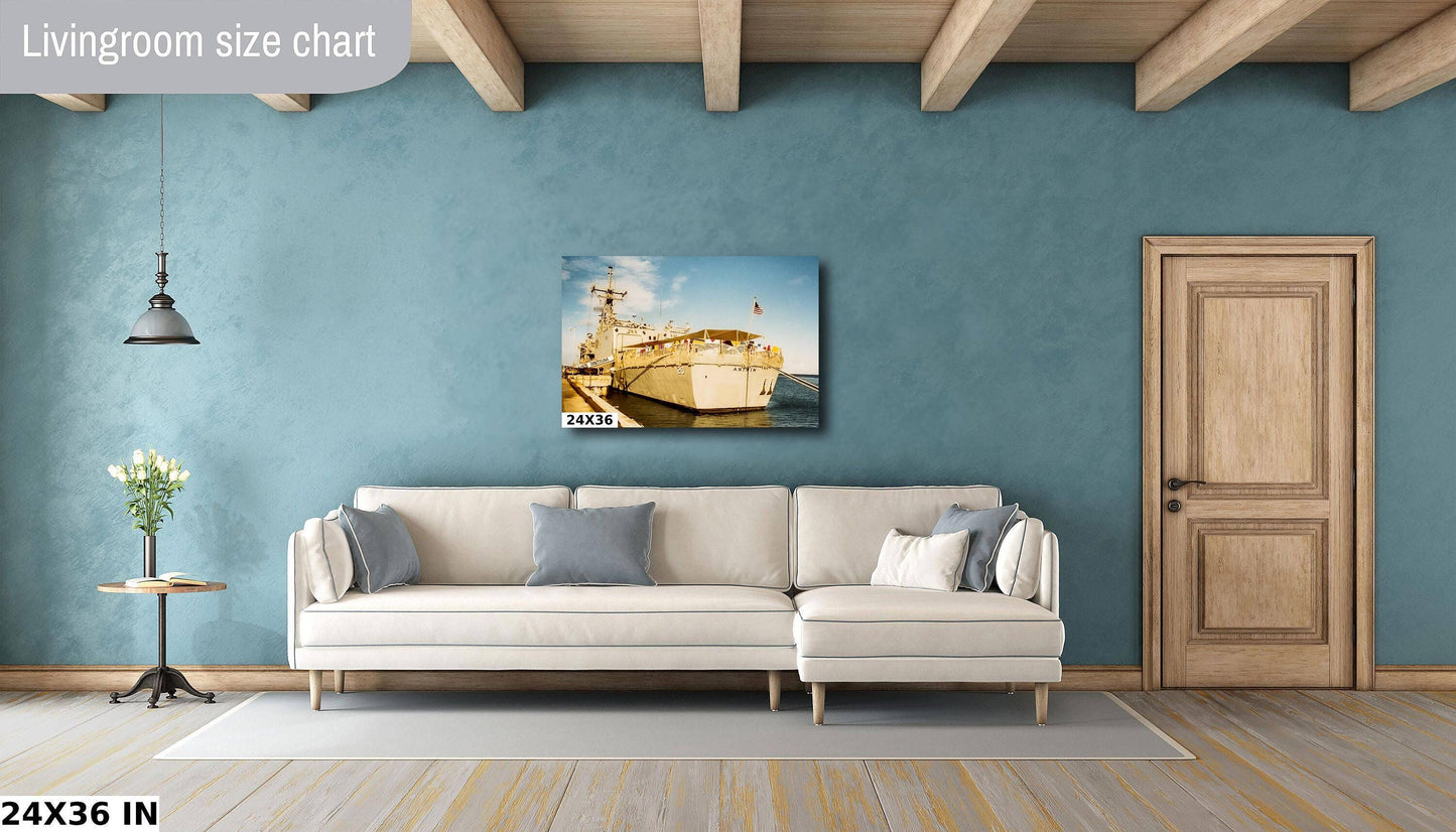USS Antrim Wall Art – Bahamas 1981 Print | Naval Ship Decor Canvas & Metal