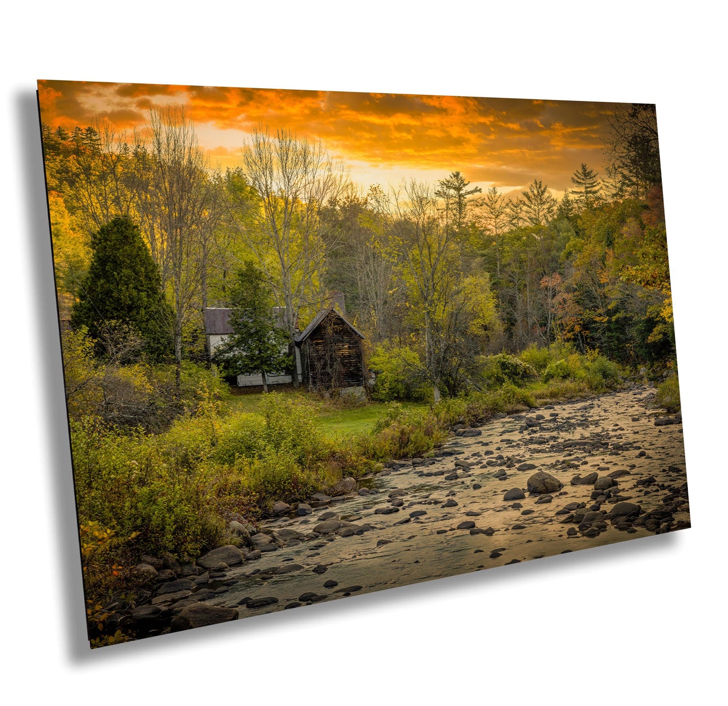 Hudson River Wall Art - Adirondack Landscape Canvas Print | Vibrant Autumn Decor