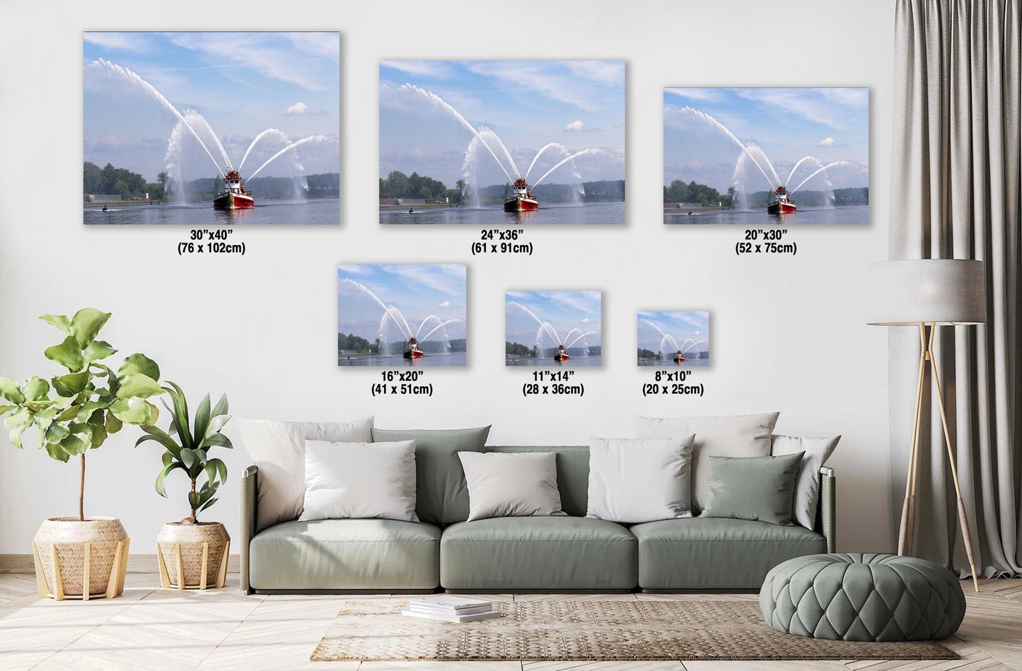 John J Harvey Fireboat Print - Kingston Waterfront Art | Canvas Or Metal Wall Decor