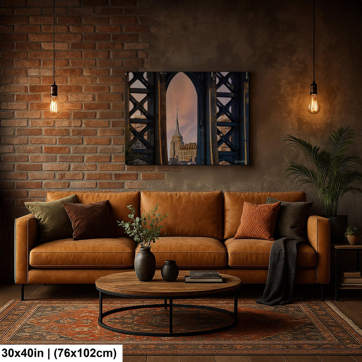 Manhattan Bridge Wall Art, Brooklyn Skyline Photo Print, CanvasNY