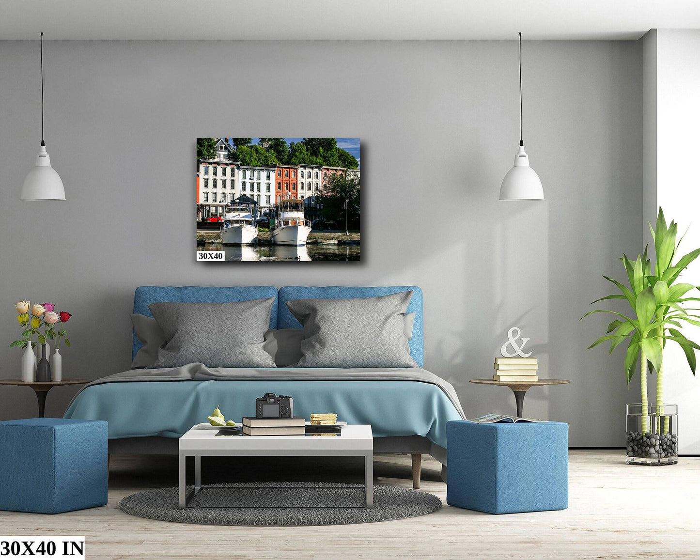 Kingston NY Waterfront Art - Hudson River Wall Art | Ready To Hang Canvas