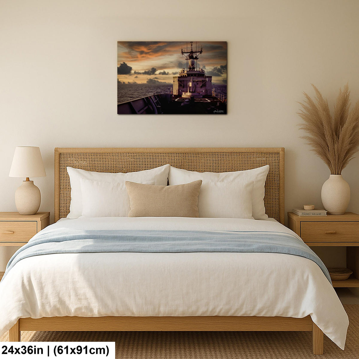 USS Antrim Photo Print, Perry-Class Frigate, Persian Gulf Sunsets