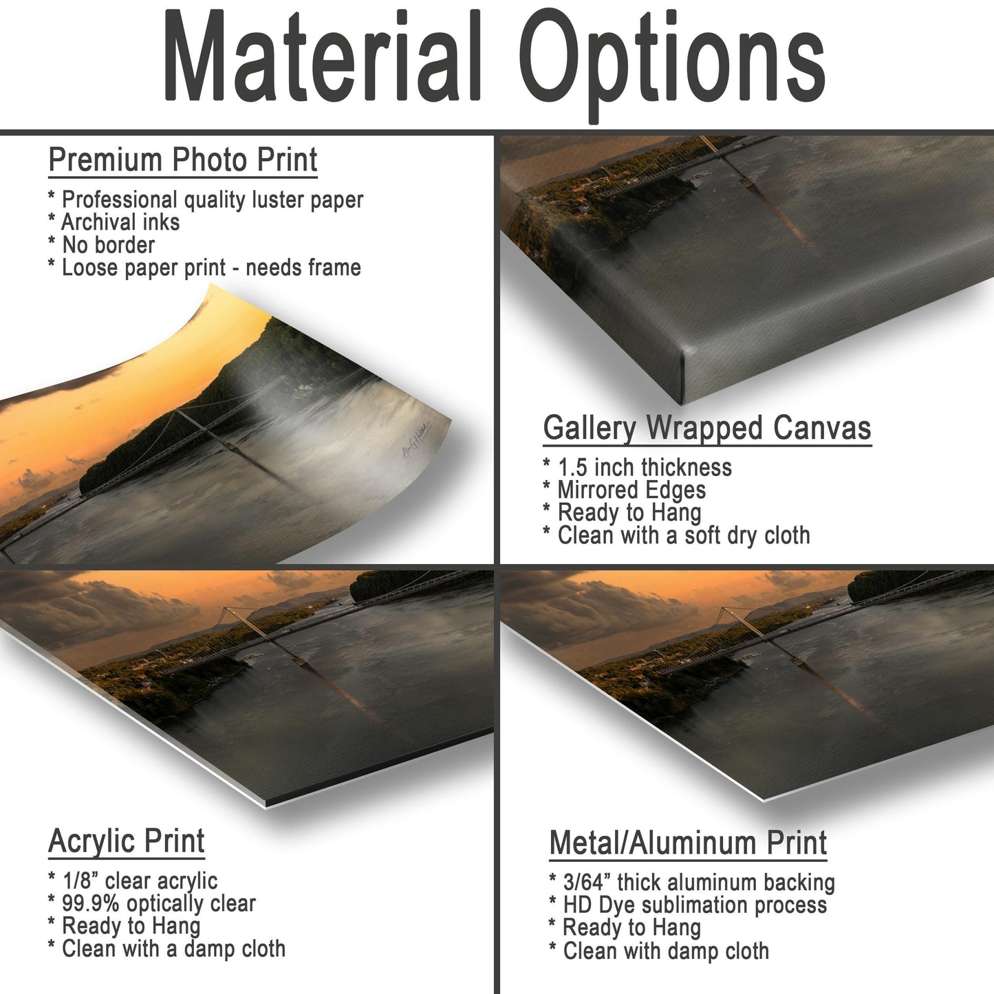 Mid-Hudson Bridge Sunset - Historic Bridge Art | Hudson Valley Decor Print