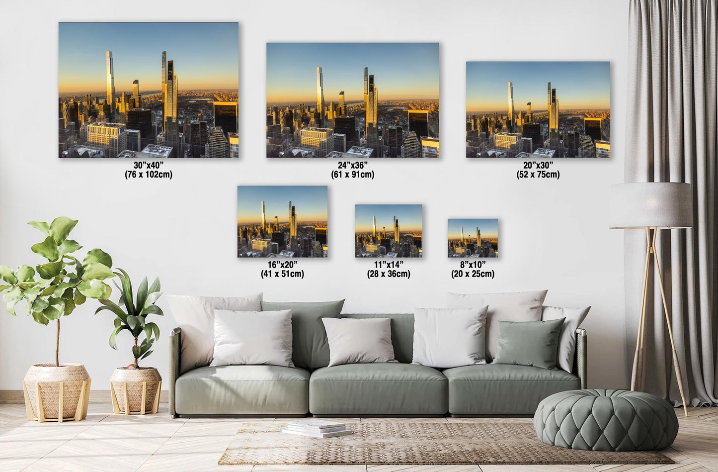 NYC Skyline Print - Midtown Manhattan Cityscape | Color Photography Canvas Art