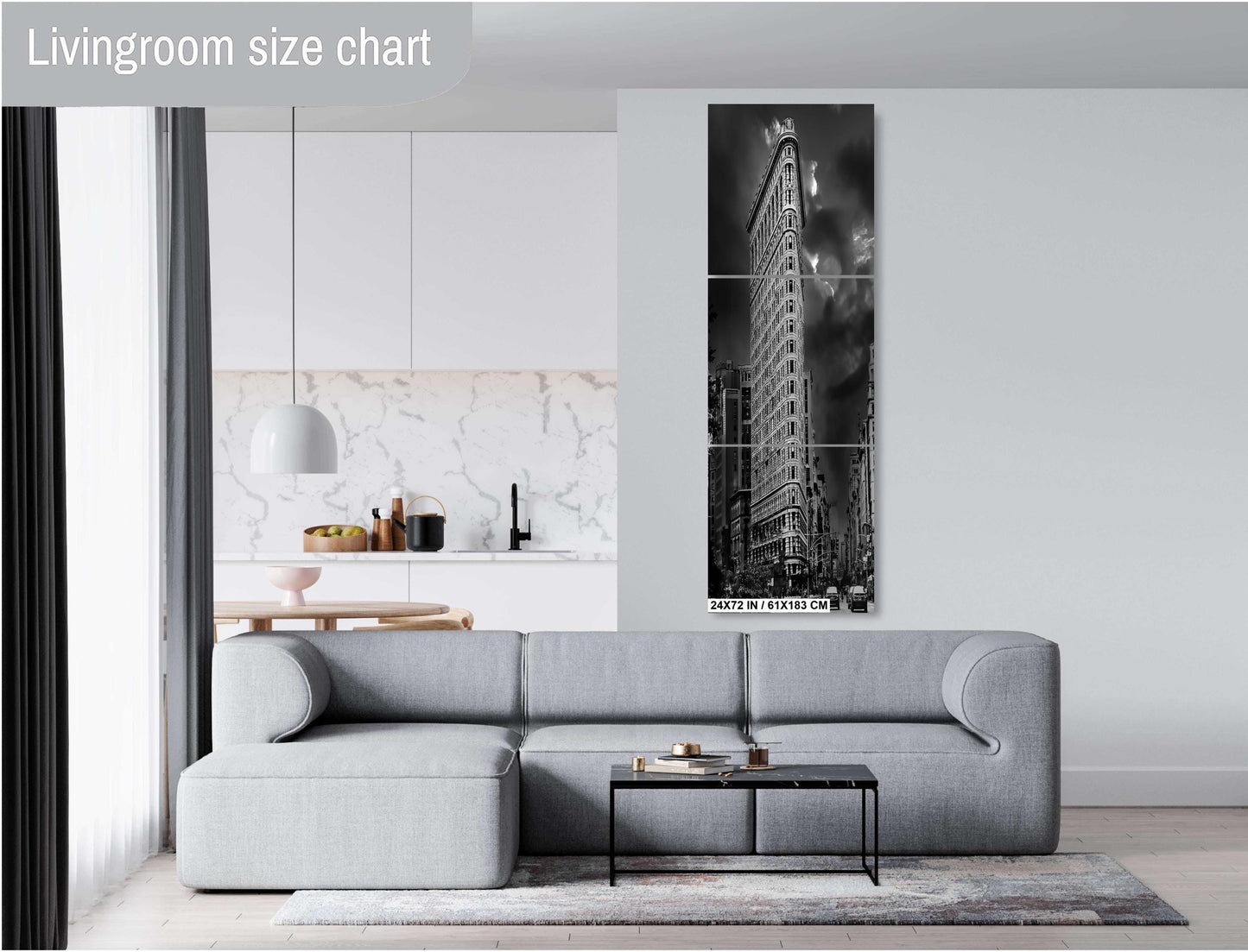 Manhattan Stormy Day Print – NYC Photo Art | Flatiron Building Urban Wall Decor