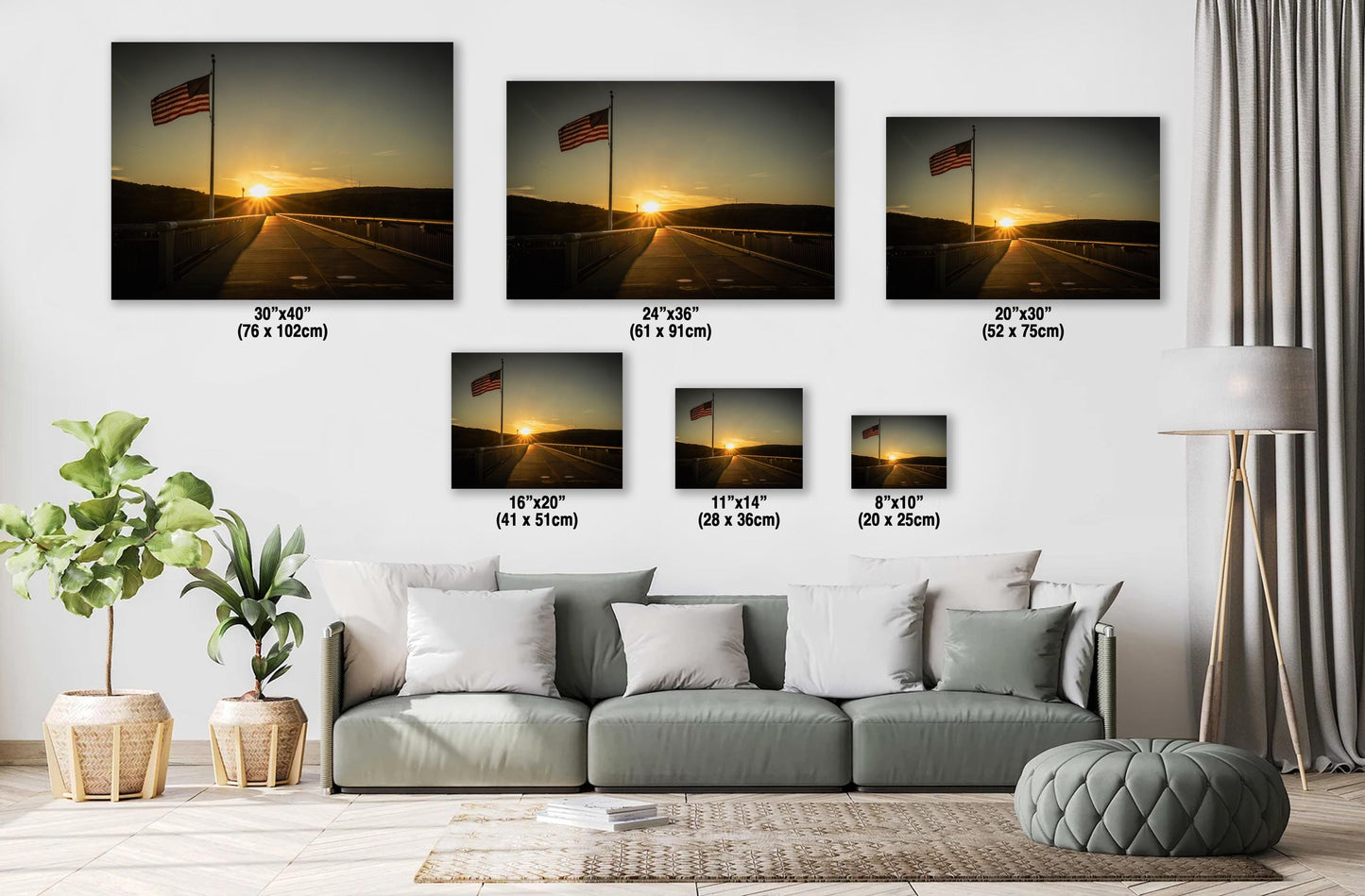 Walkway Over the Hudson Print - Historic Bridge Art | Golden Hour Sunset Reflection