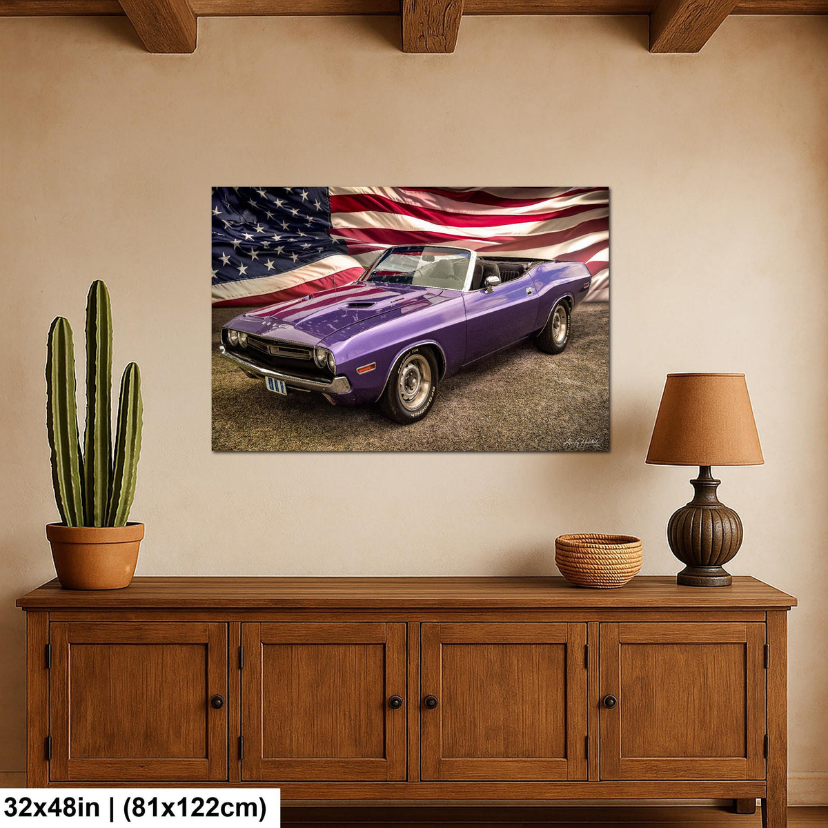 1970 Challenger, Plum Crazy R/T Convertible Print | Glossy Photo Paper, Canvas, Metal | 8x10–16x20