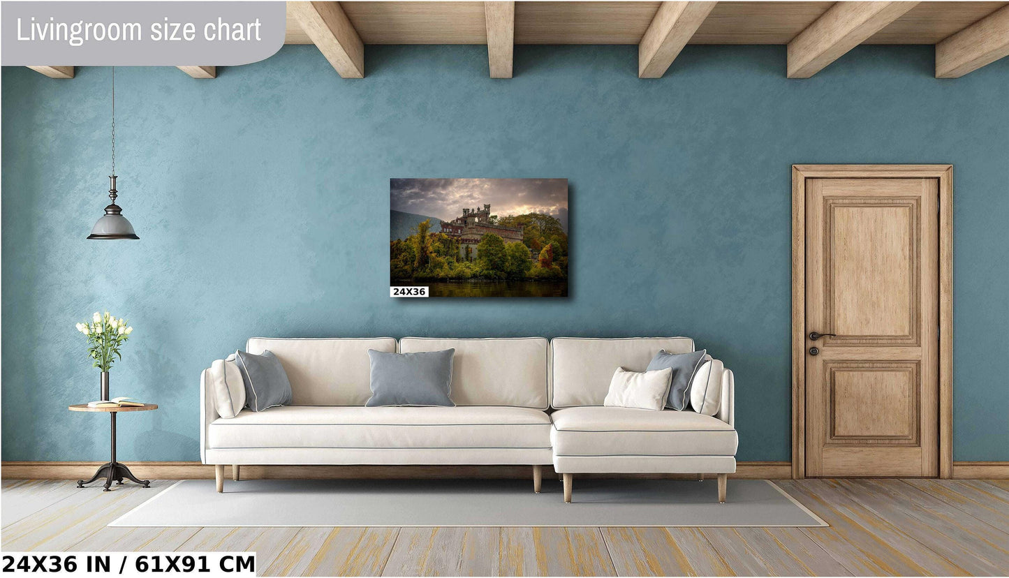 Bannermans Island Canvas Print – Hudson River Art | Vibrant Fall Colors Wall Art