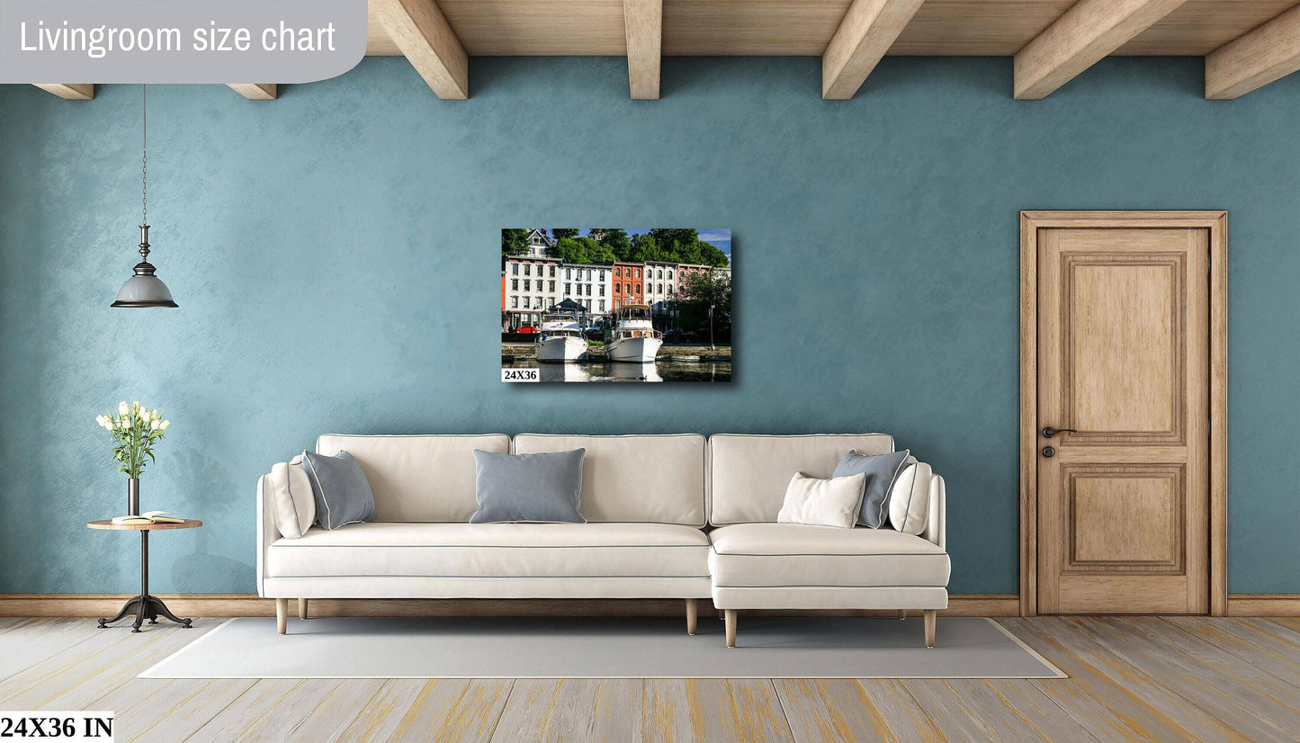 Kingston NY Waterfront Art - Hudson River Wall Art | Ready To Hang Canvas