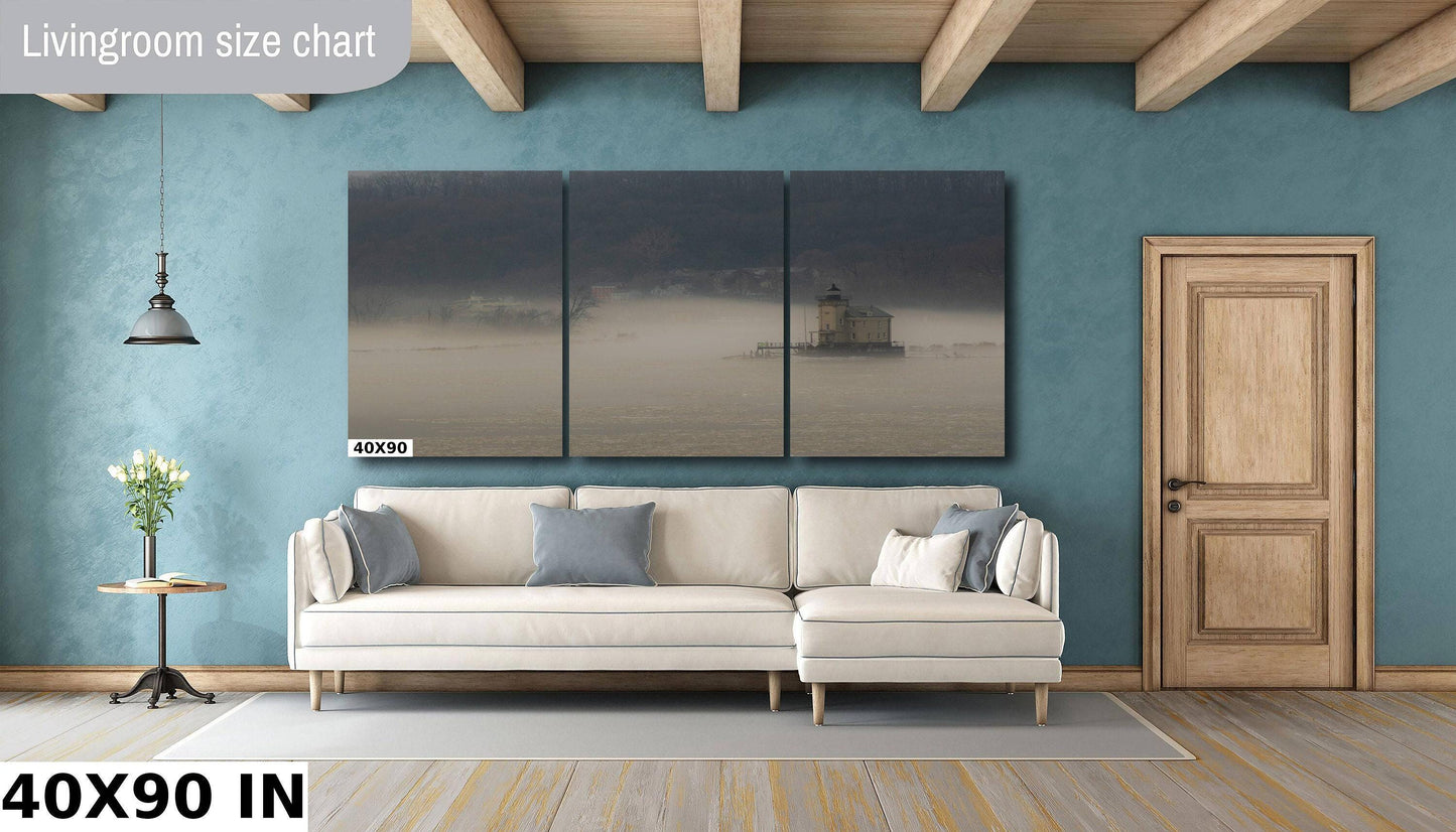 Hudson River Metal Print – Rondout Light Scenic Landscape Wall Art | Glossy Metal Print