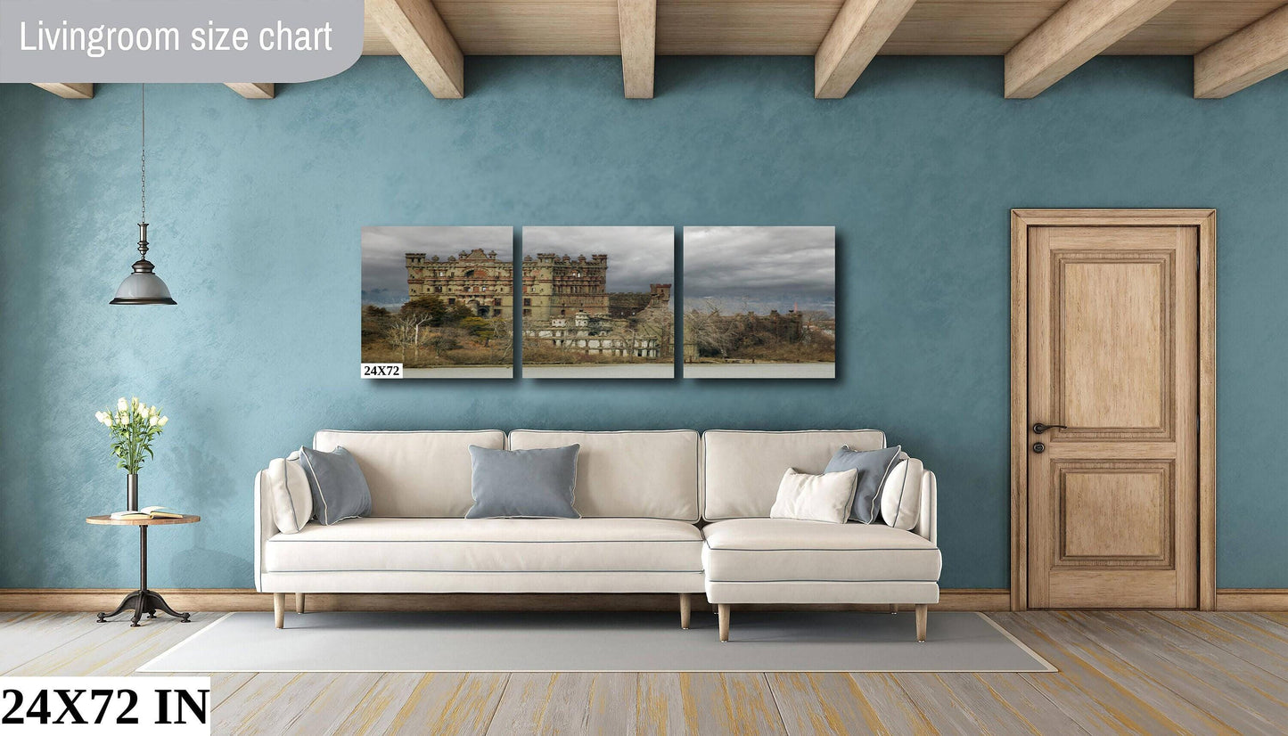 Bannerman Castle Canvas Print – Hudson River Valley Fall Landscape Art on Ready To Hang Canvas