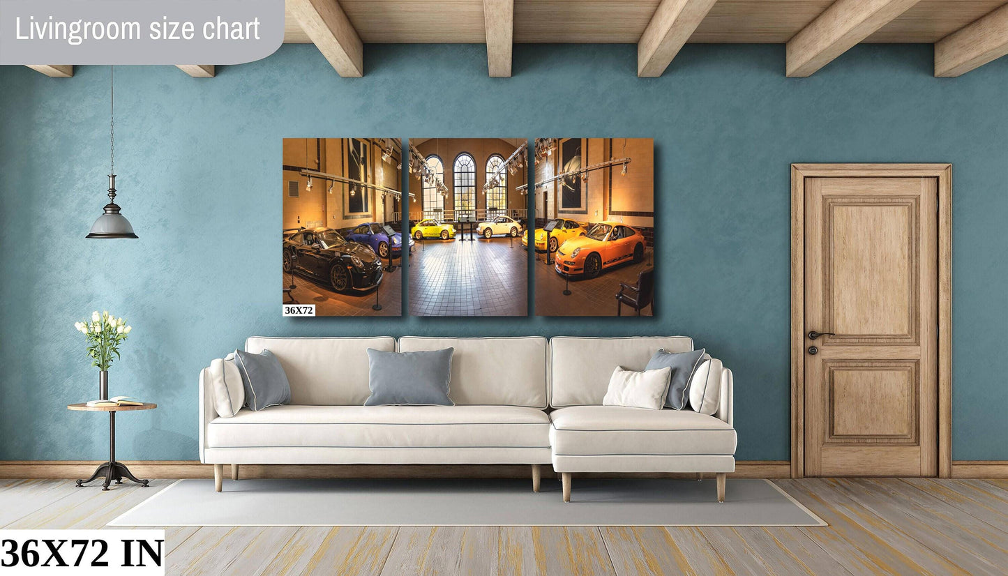 Porsche Wall Art - Car Canvas Print | Indoor Car Decor & Garage Display Poster