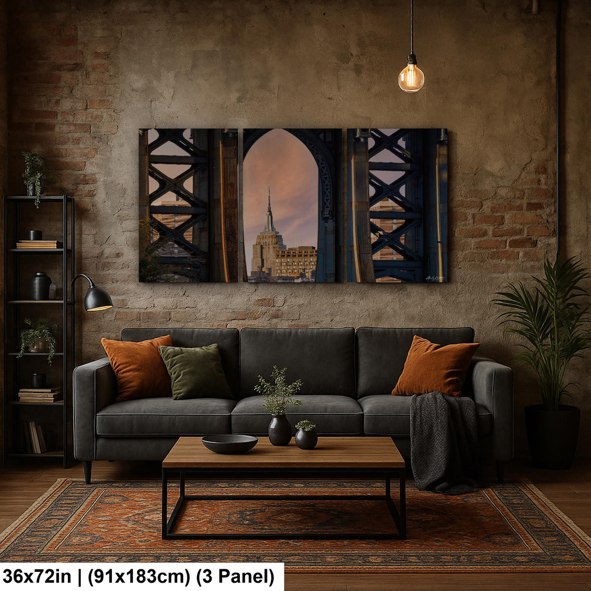 Manhattan Bridge Wall Art, Brooklyn Skyline Photo Print, CanvasNY
