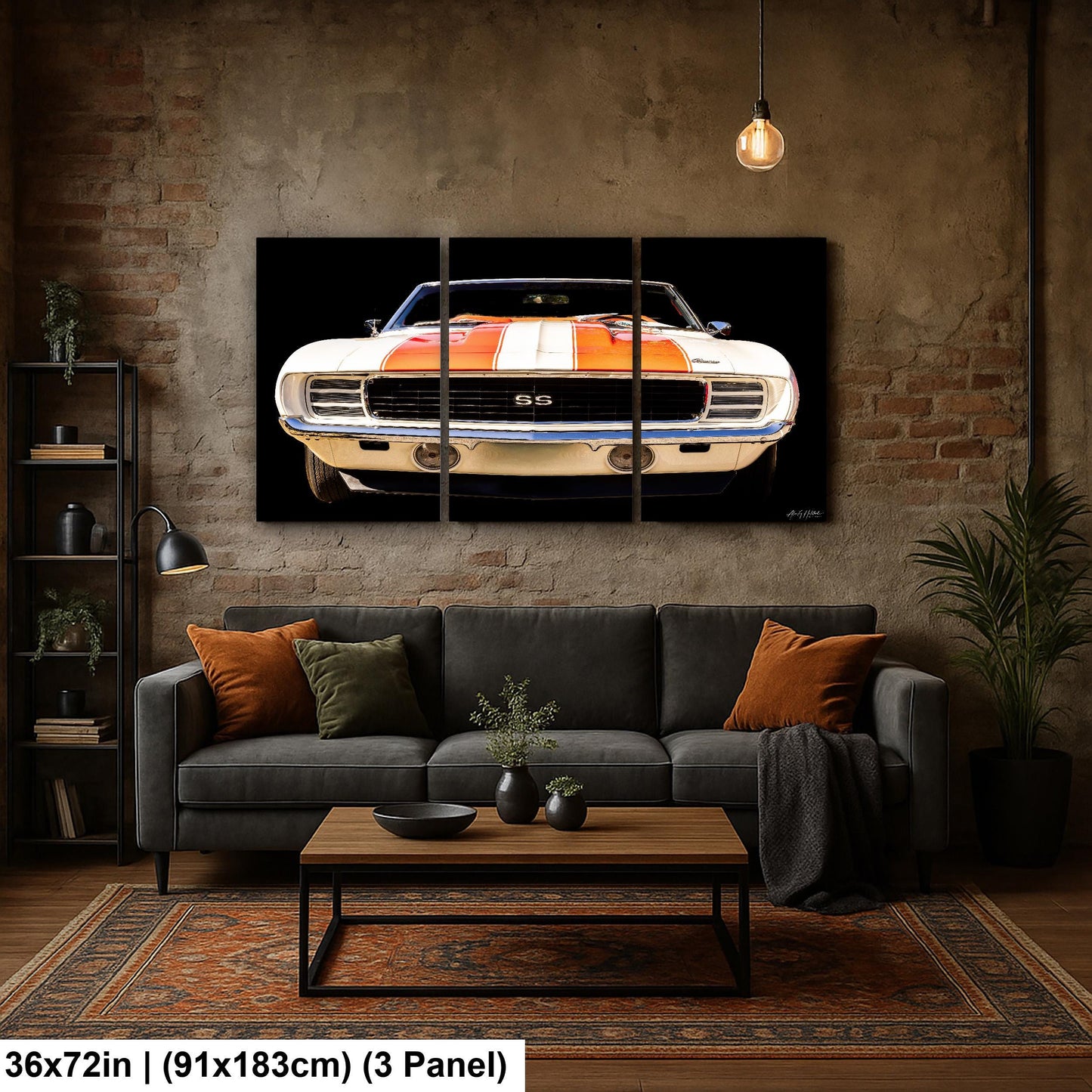 1969 Camaro SS Vintage Racing Poster, Photo Print | Canvas, Metal, Acrylic, 8x10–16x20 Wall Art