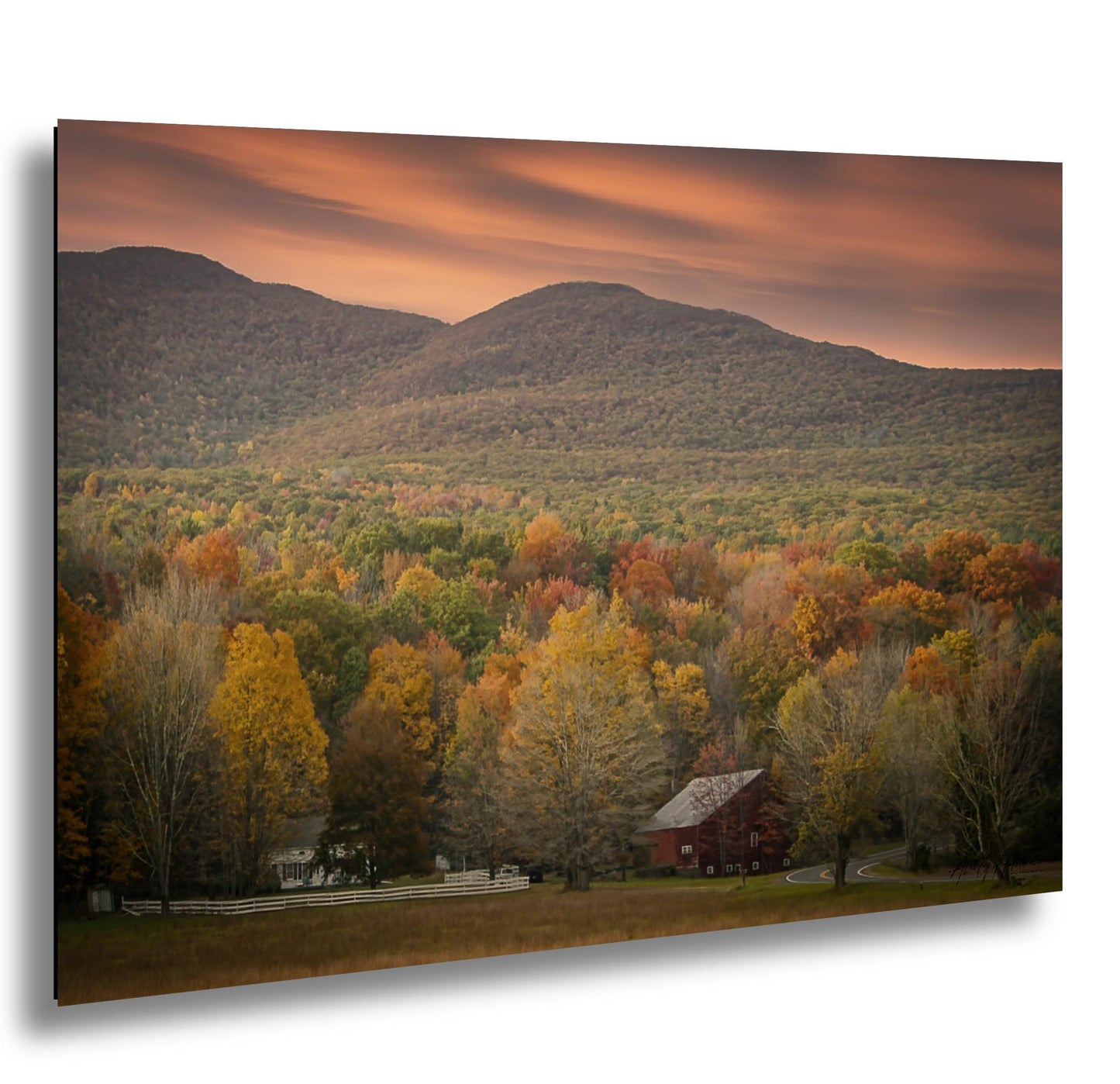 Catskill Mountain Farm Art – Autumn Landscape Art | Red Barn Canvas Print