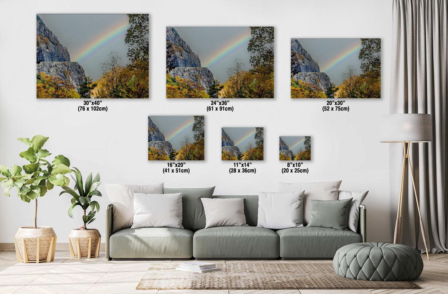 Storm King Mountain Wall Art – Scenic Route 218 Rainbow Landscape Canvas Print