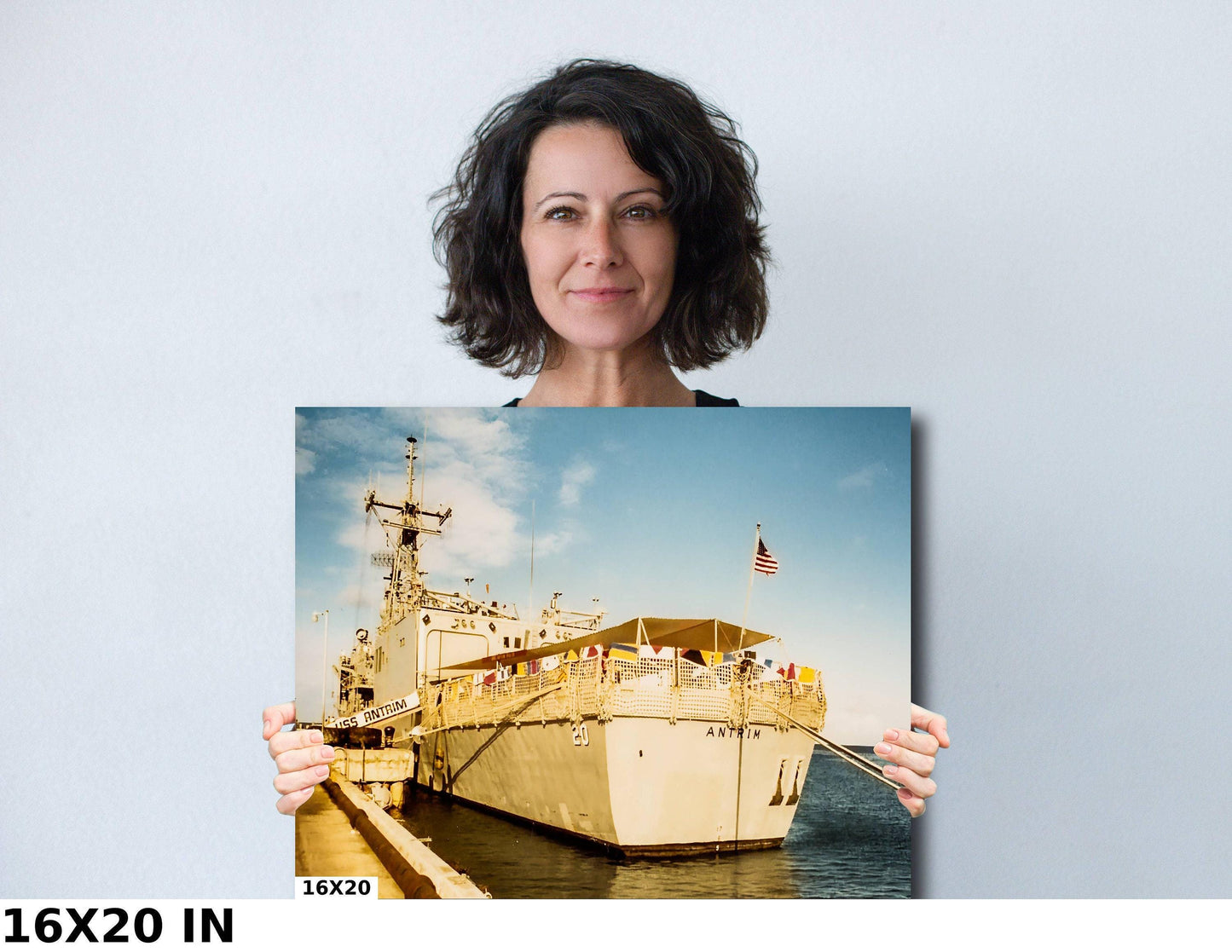 USS Antrim Wall Art – Bahamas 1981 Print | Naval Ship Decor Canvas & Metal