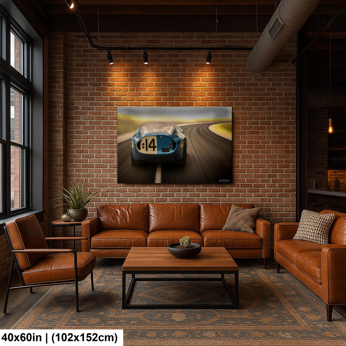 Shelby Daytona Art Print, Vintage Racing Glossy Photo Print Metal