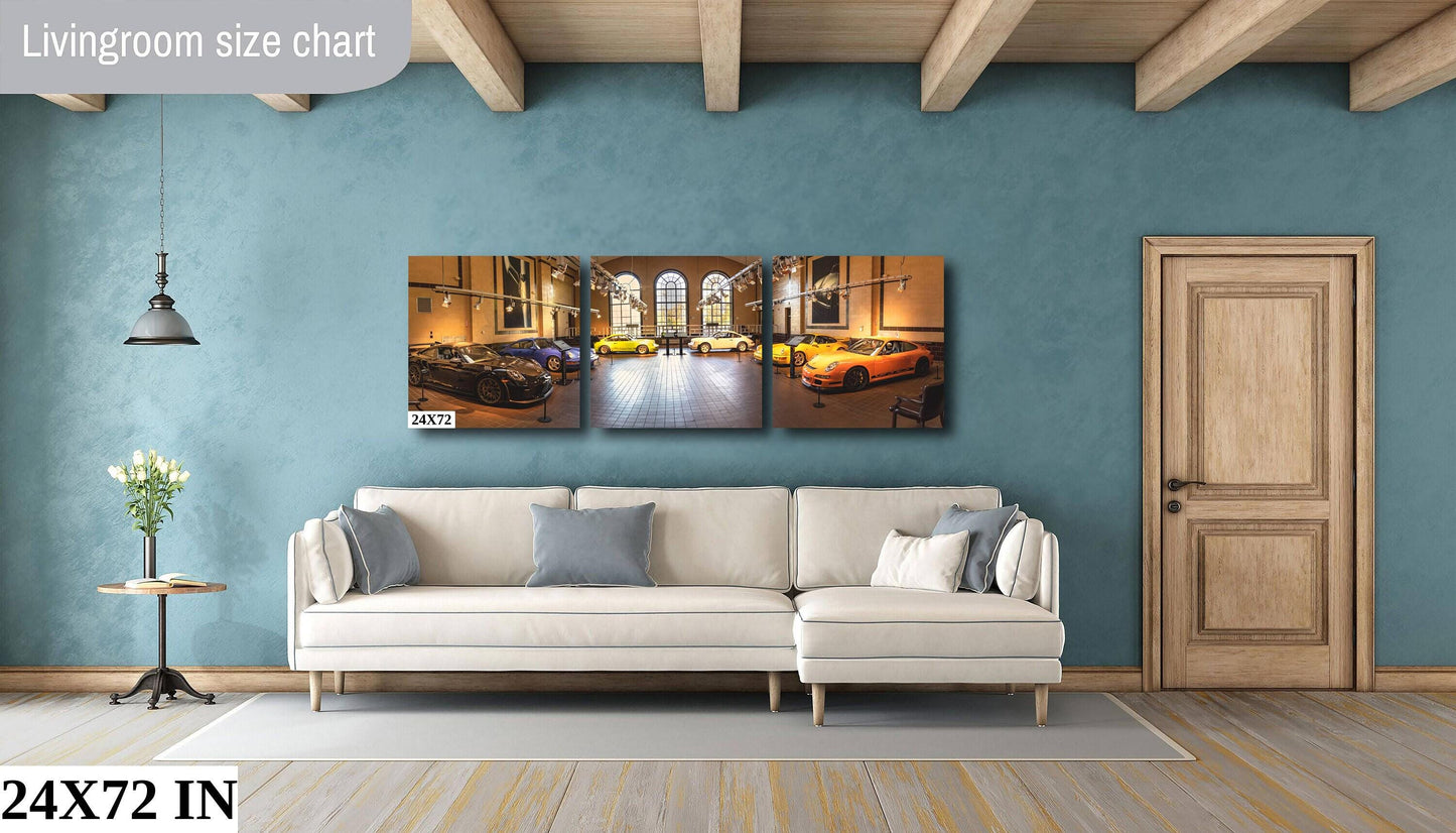 Porsche Wall Art - Car Canvas Print | Indoor Car Decor & Garage Display Poster