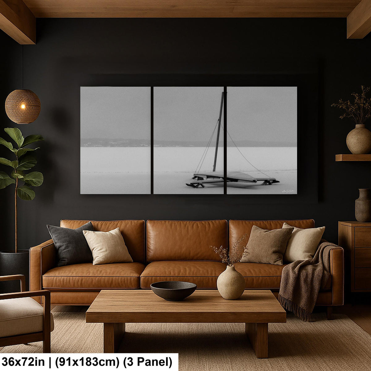 Ice Boat Winter Photography, Arrow Class Storm Prints, Orange Lake