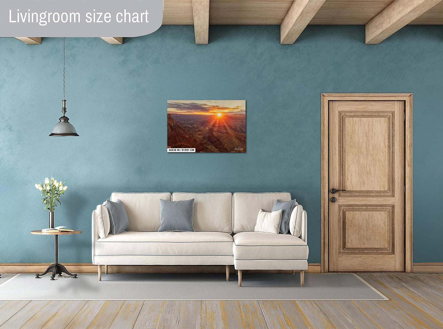 Grand Canyon Wall Art | Sunset Canvas Print With Acrylic & Metal Photo Prints