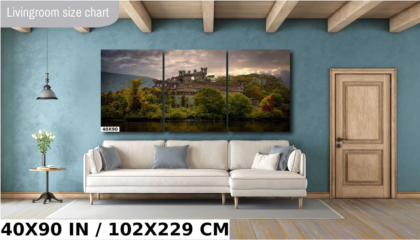 Bannermans Island Canvas Print – Hudson River Art | Vibrant Fall Colors Wall Art