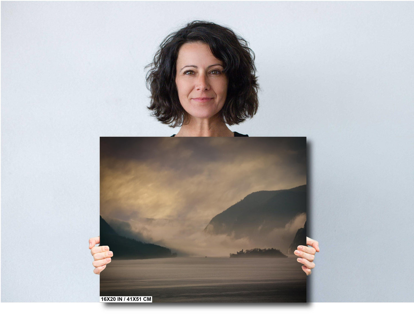 Hudson River Fog Print - Bannerman Island Castle Ruins Art | Nature Mist Wall Art