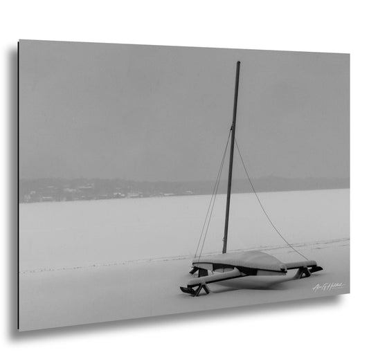 Ice Boat Winter Photography, Arrow Class Storm Prints, Orange Lake