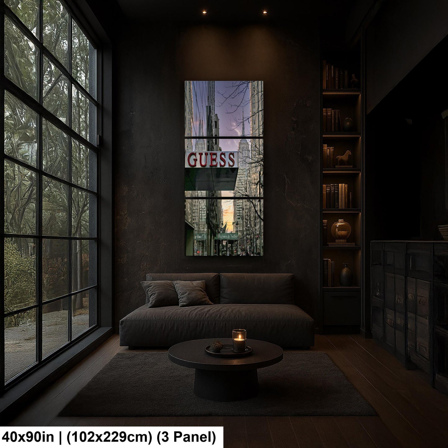 Midtown at Dusk Print – Golden Hour Cityscape Canvas | Urban Twilight Art