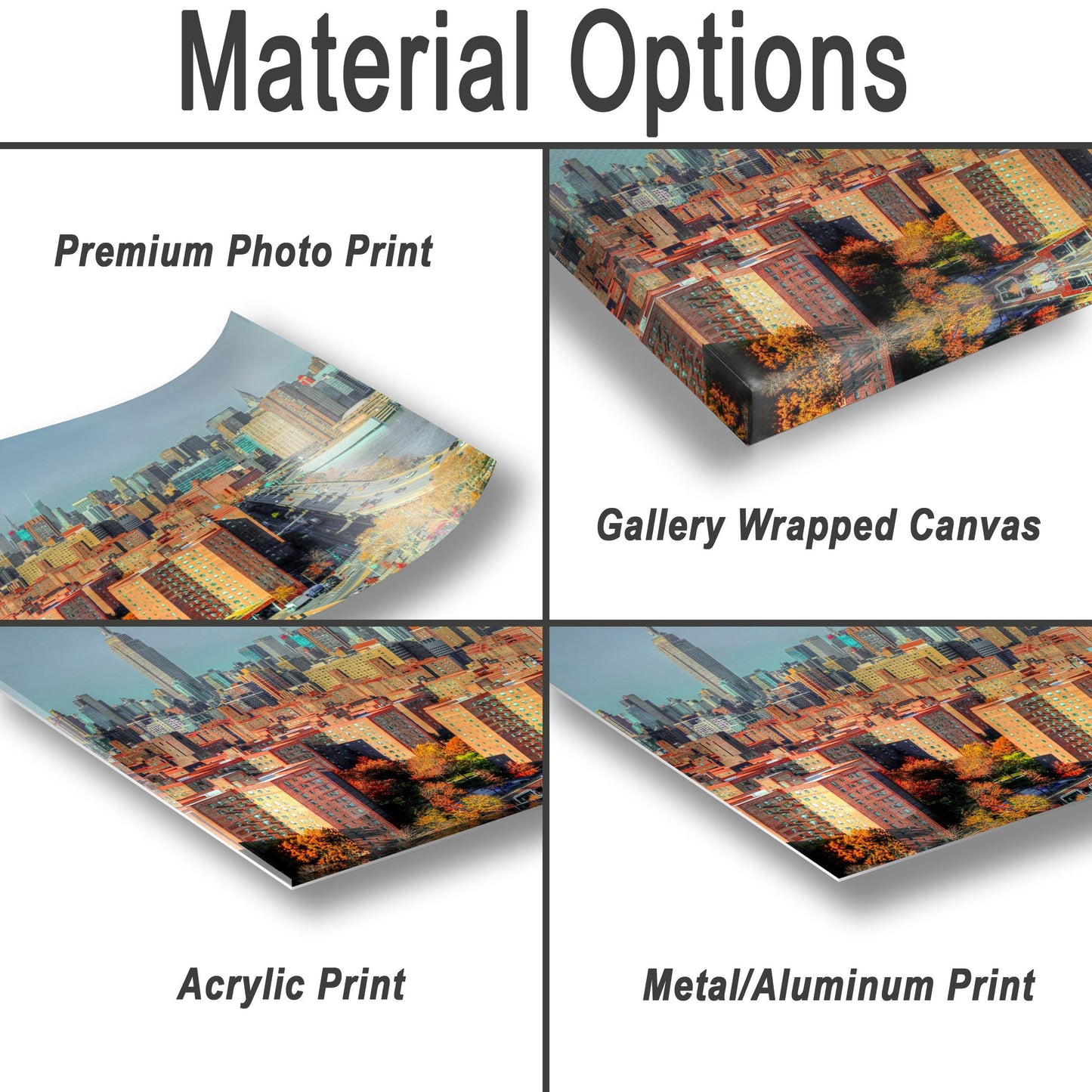 NYC Skyline Print - Lower East Side Art | Ready to Hang Canvas & Metal Photo Print