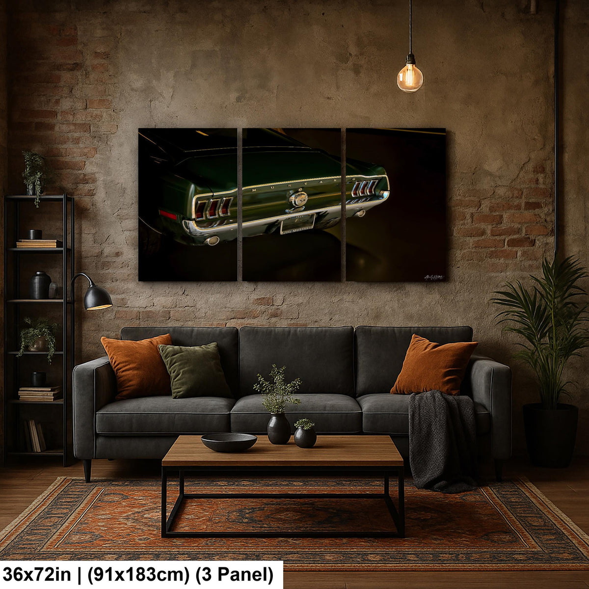 1968 Mustang, Forest Green Fastback Photo Print | Glossy Paper, Canvas, Metal | Sizes 8x10-16x20