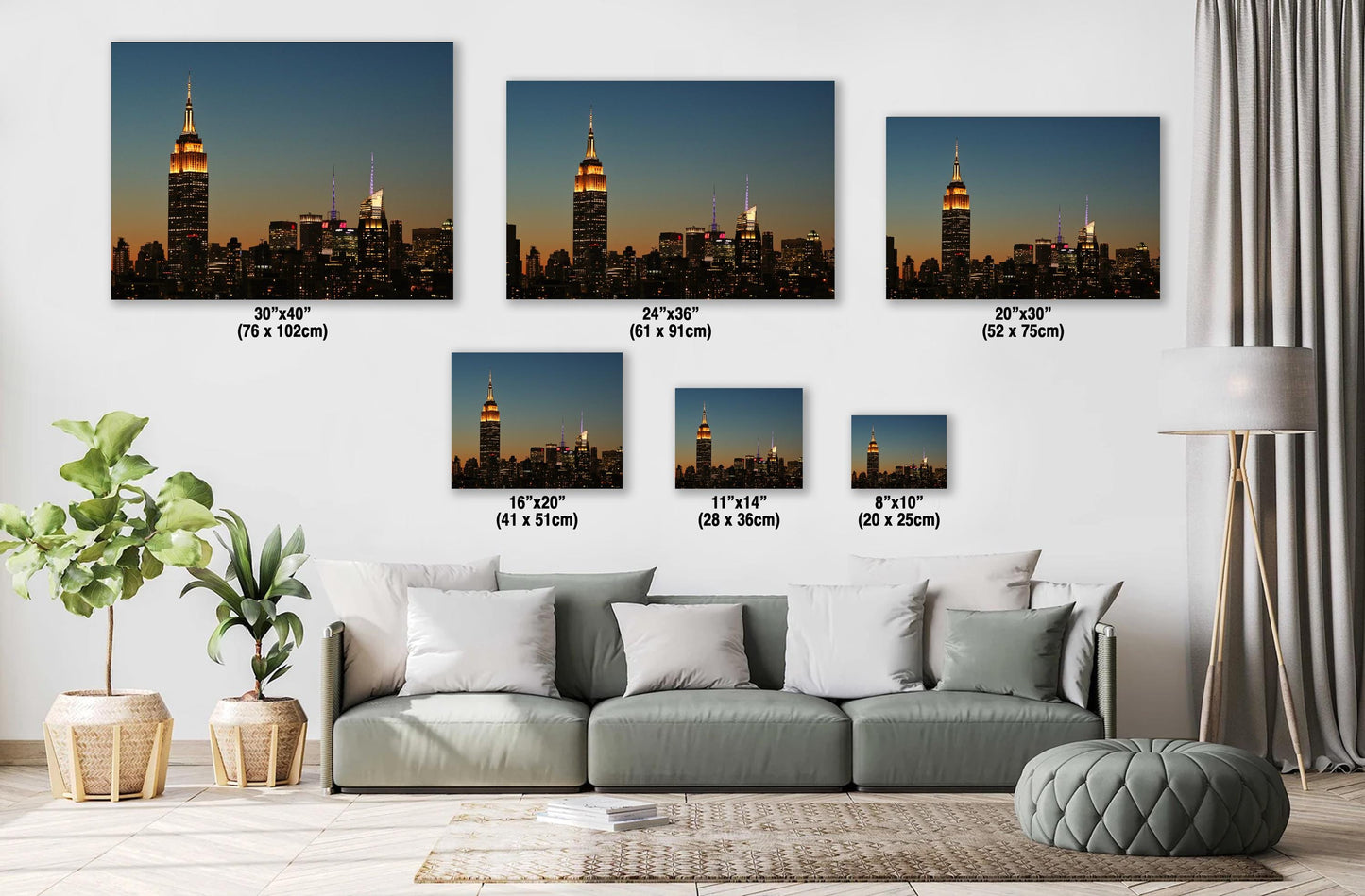 NYC Skyline Metal Print – Golden Hour Photography Urban Cityscape Art Poster