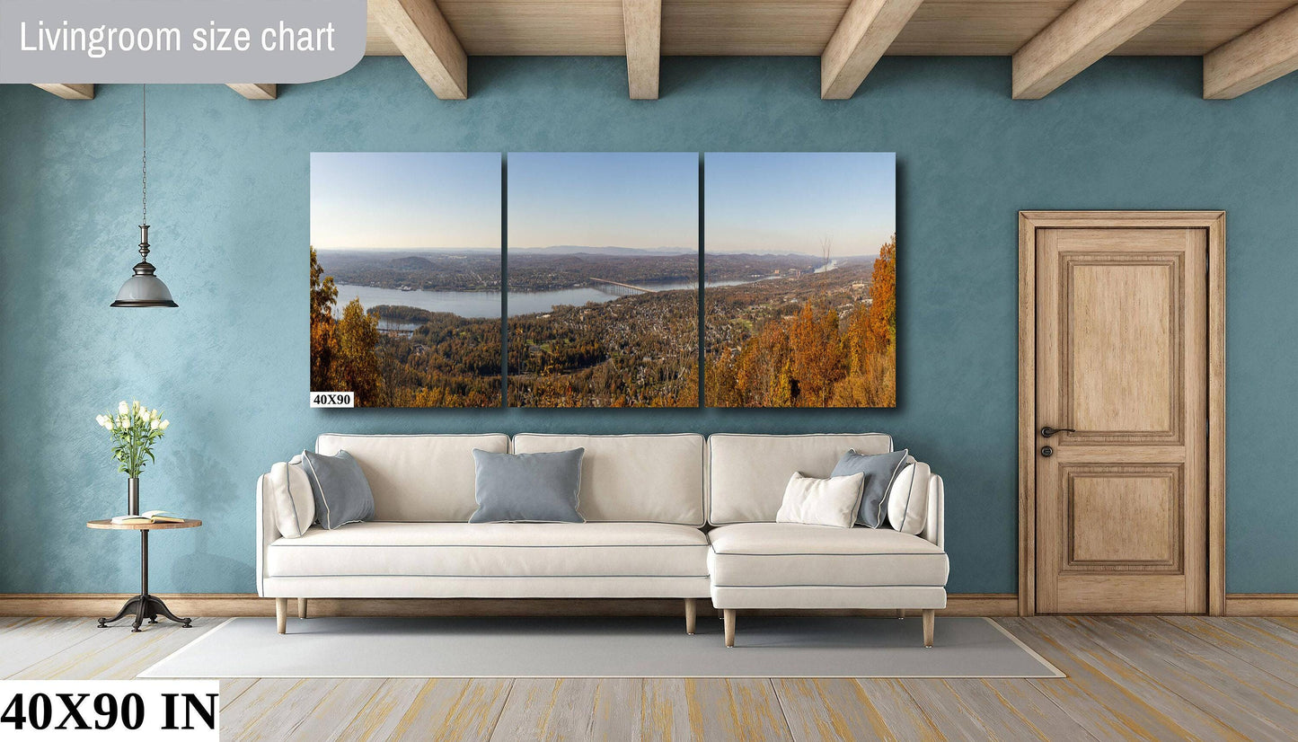 Hudson River Panoramic Print – Mt Beacon Wall Art | Storm View Canvas Decor