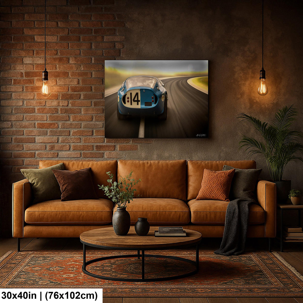 Shelby Daytona Art Print, Vintage Racing Glossy Photo Print Metal