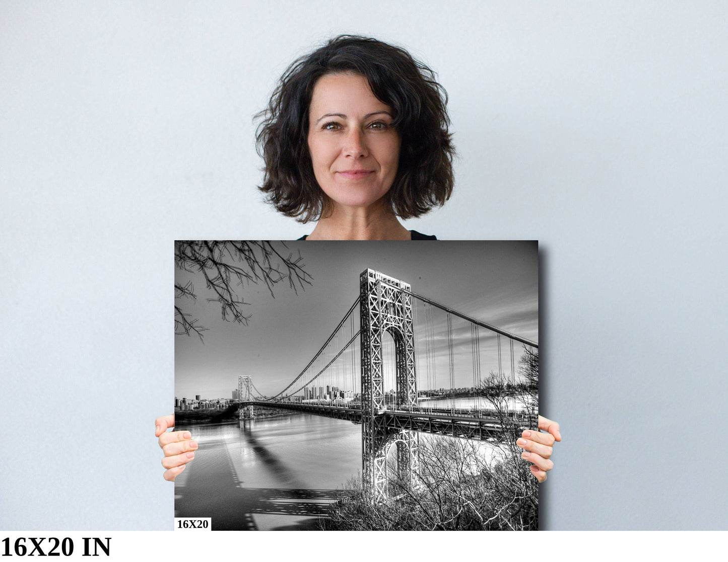 The George Washington Bridge the palisades metal print canvas print color photography bridge view poster