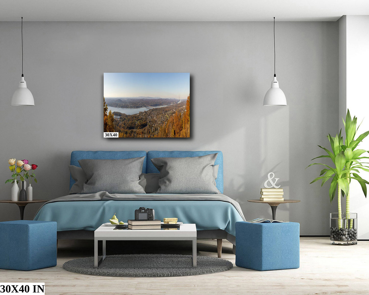 Hudson River Panoramic from Storm on top of Mt Beacon wall art canvas print metal print